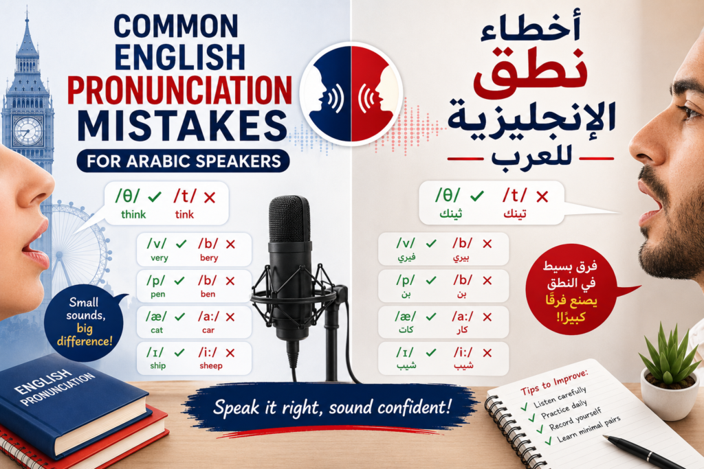 Common English Pronunciation Mistakes for Arabic Speakers